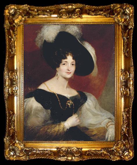 framed  Richard Cosway Portrait of Victoria, ta009-2